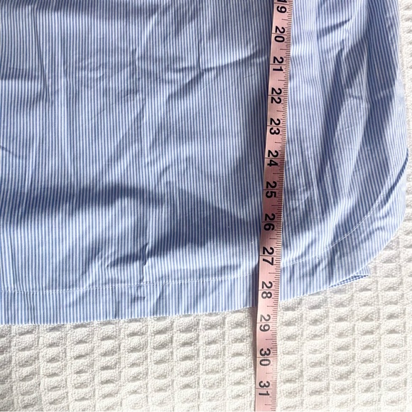 Banana Republic boyfriend tunic Blue Striped Dress Shirt NWT Small - Picture 8 of 8